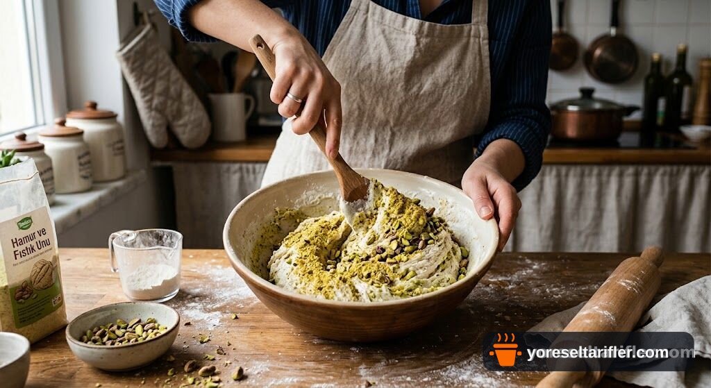 Muzlu Fıstıklı Kurabiye Tarifi — Adım 2