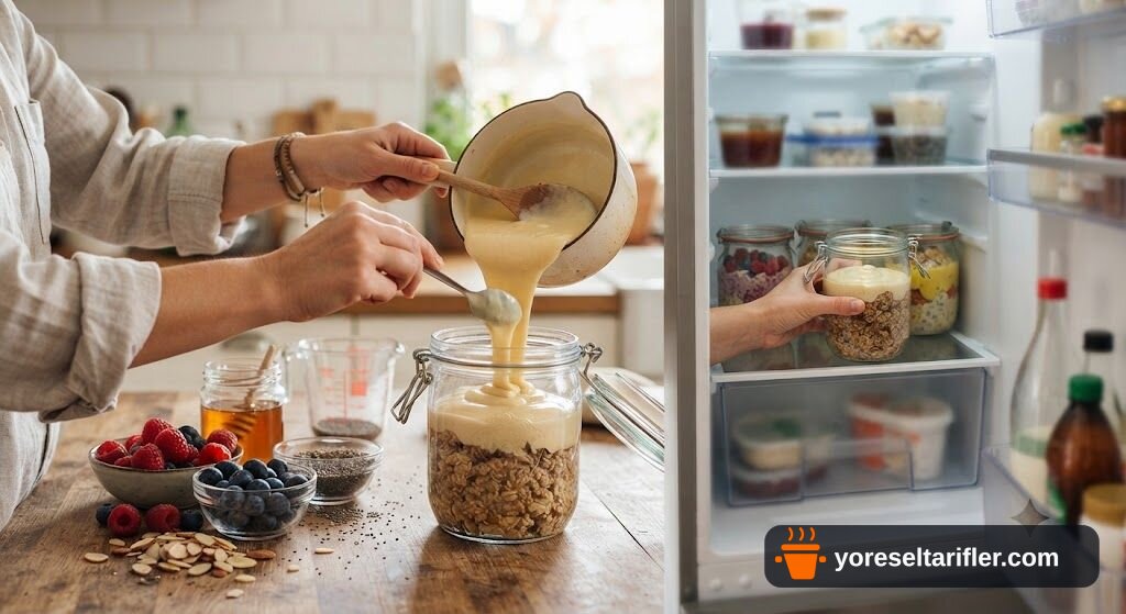 Muzlu Yulaf Ezmesi Fit Tartolet Tarifi — Adım 4