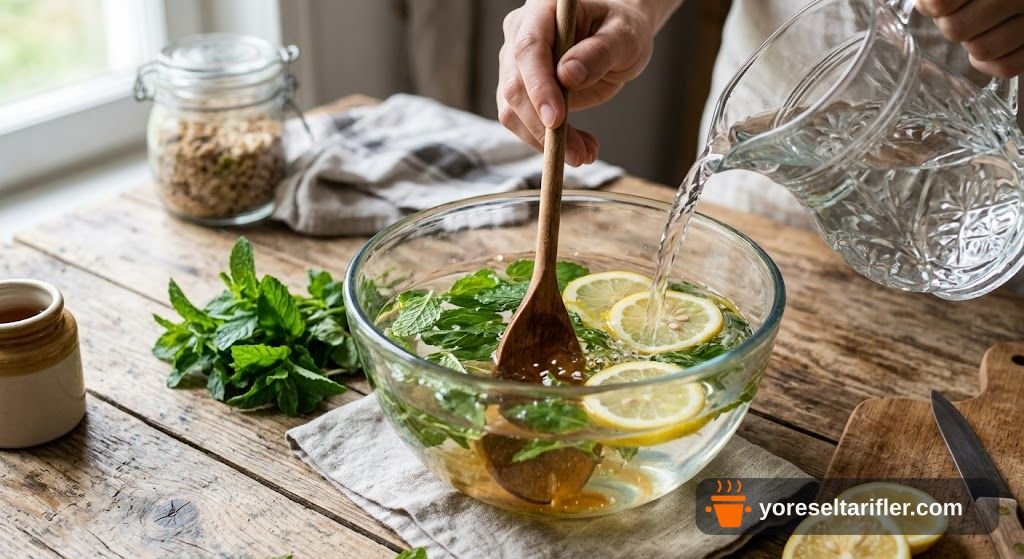 Naneli Limonlu Soğuk İçecek Tarifi — Adım 3