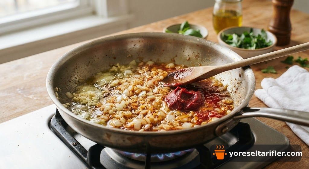 Napoliten Soslu Spagetti Makarna Tarifi — Adım 2