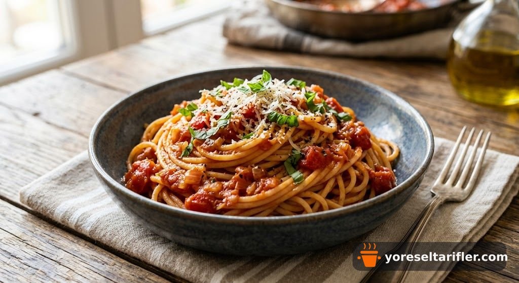 Napoliten Soslu Spagetti Makarna Tarifi — Adım 3