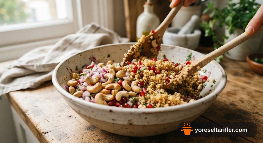Nar Ekşili Ispanak Salatası Tarifi — Adım 3