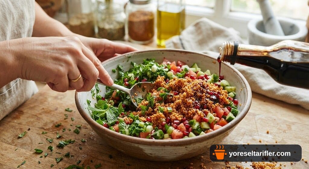 Nar Taneli Kısır Salatası Tarifi — Adım 4