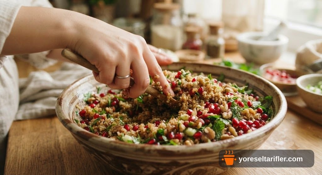Narlı Bulgurlu Salata Tarifi — Adım 2