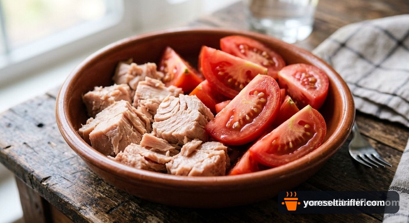 Nohut ve Ton Balıklı Pita Sandviç Tarifi — Adım 3
