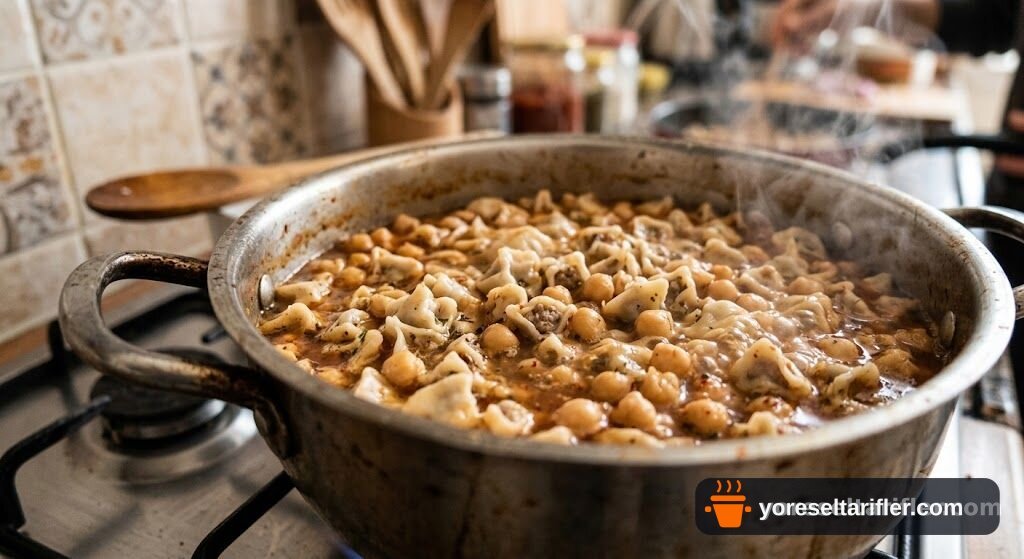 Nohutlu Mantı Çorbası Tarifi — Adım 1
