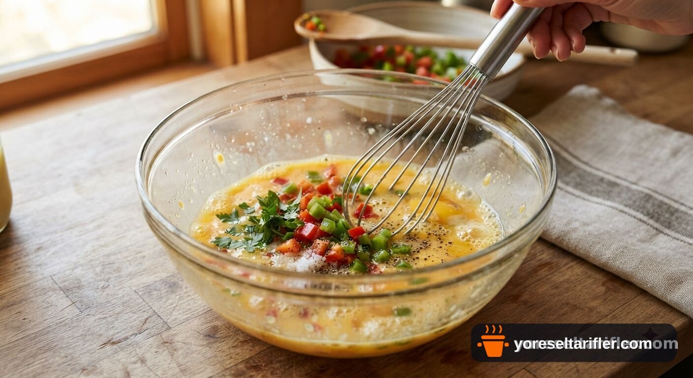Omletli Kahvaltılık Bohçalar Tarifi — Adım 1