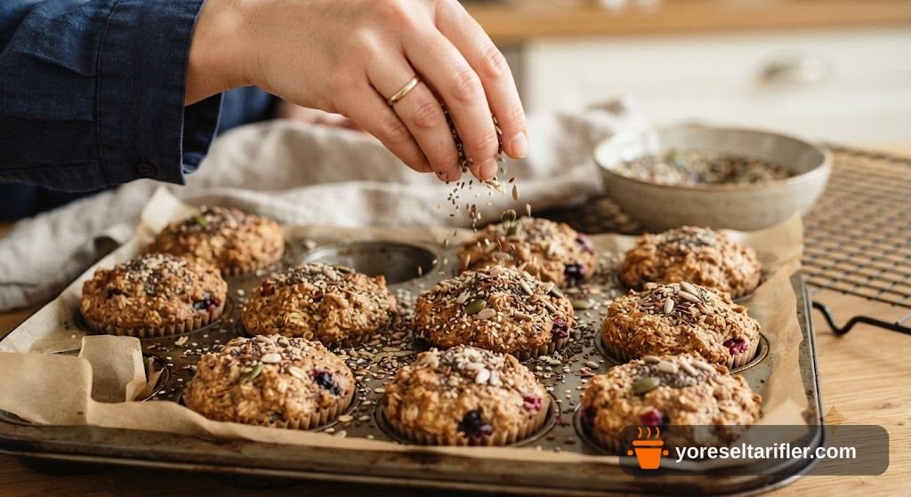 Otlu Glutensiz Fit Muffin Tarifi — Adım 5