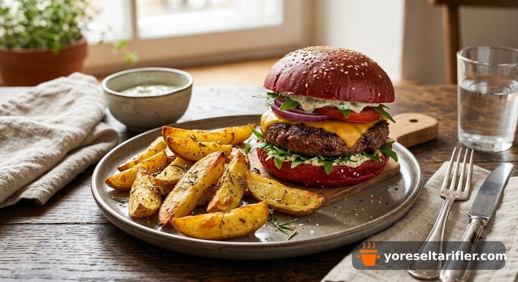 Pancarlı Kırmızı Hamburger Tarifi — Adım 9