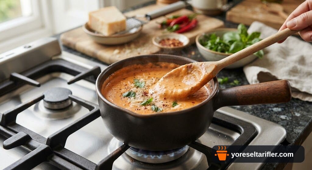 Parmesanlı Acı Sos Tarifi — Adım 3
