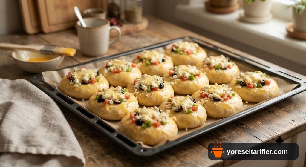 Pastane Tadında Pizza Poğaça Tarifi — Adım 5