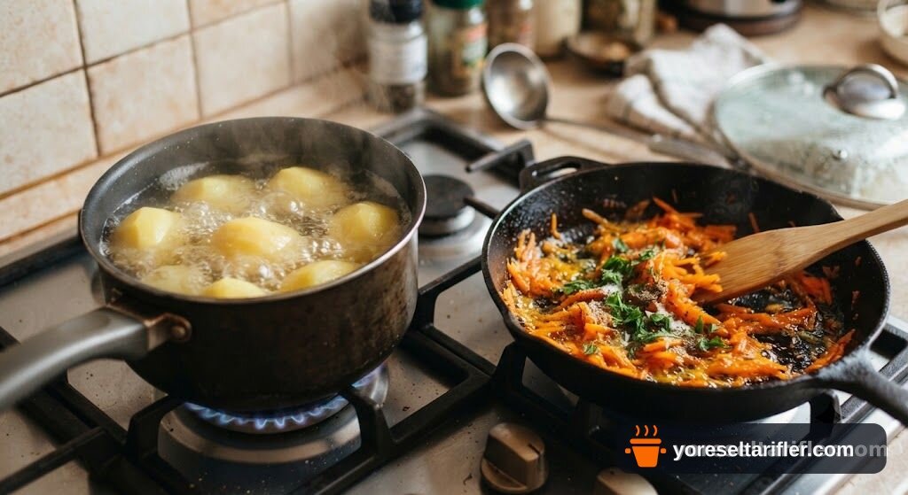 Patates Kasesinde Havuçlu Hafif Meze Tarifi — Adım 1