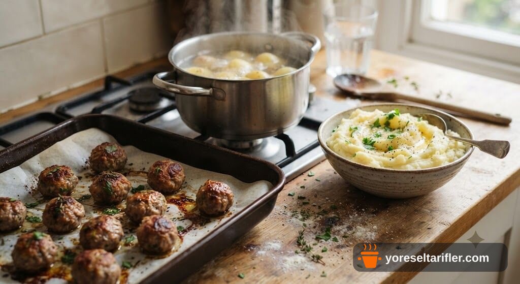 Patates Püreli Fırında Köfte Tarifi — Adım 2