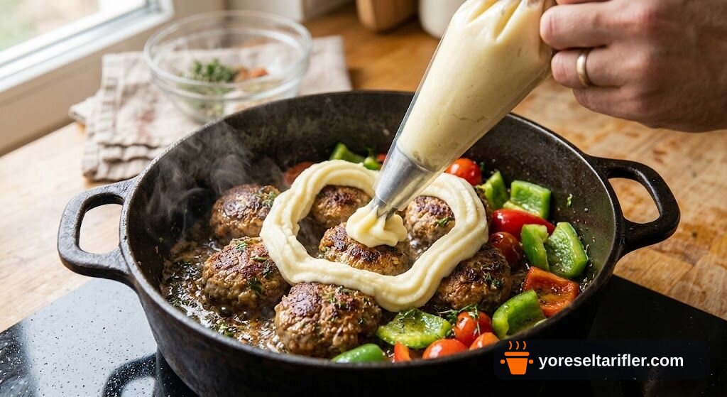 Patates Püreli Fırında Köfte Tarifi — Adım 4