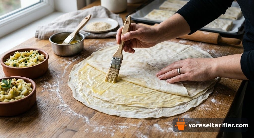 Patatesli Çıtır Börek Hamur İşi Tarifi — Adım 4