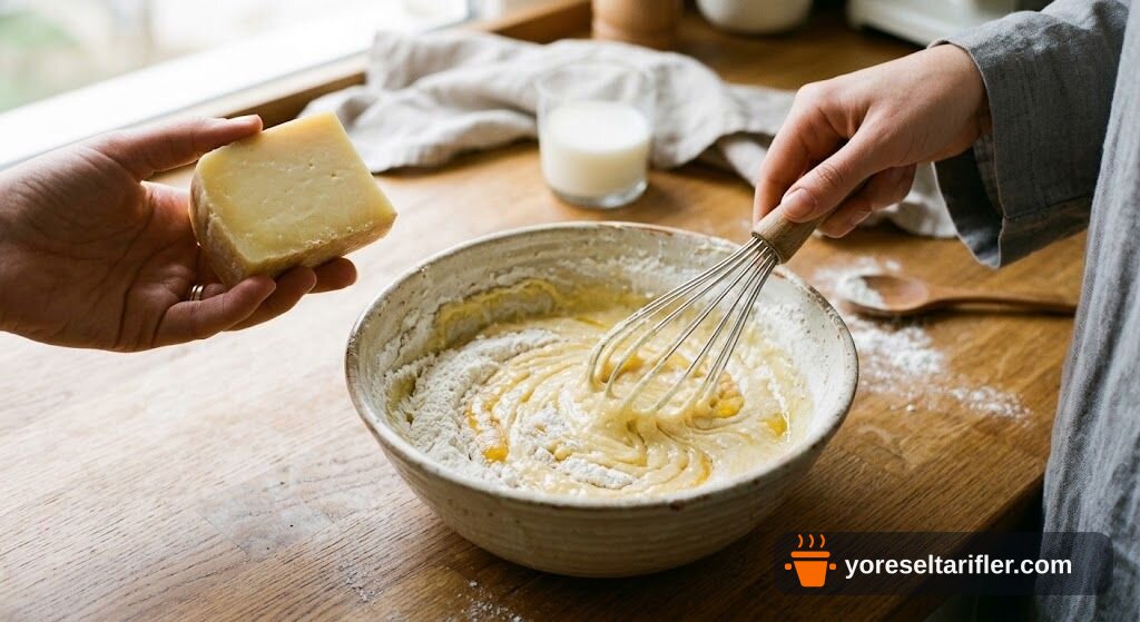 Patatesli Kaşarlı Tuzlu Kek Tarifi — Adım 2