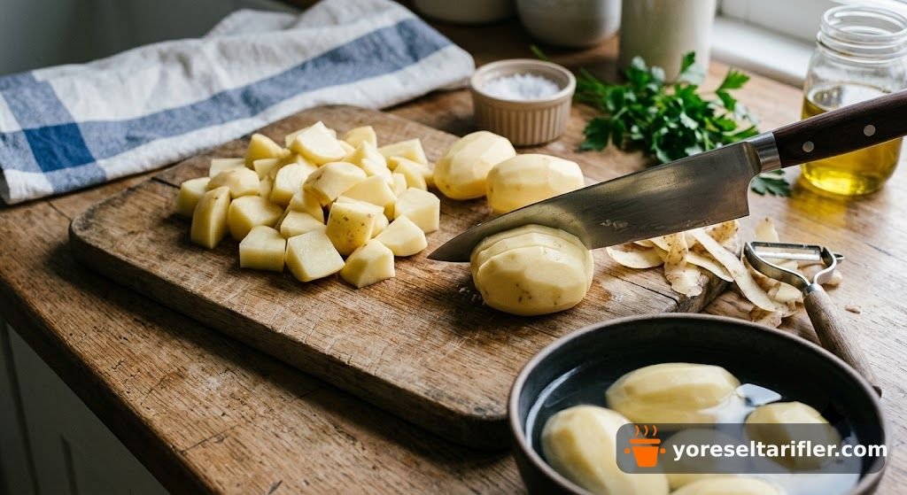 Patatesli Kızarmış Omlet Tarifi — Adım 1
