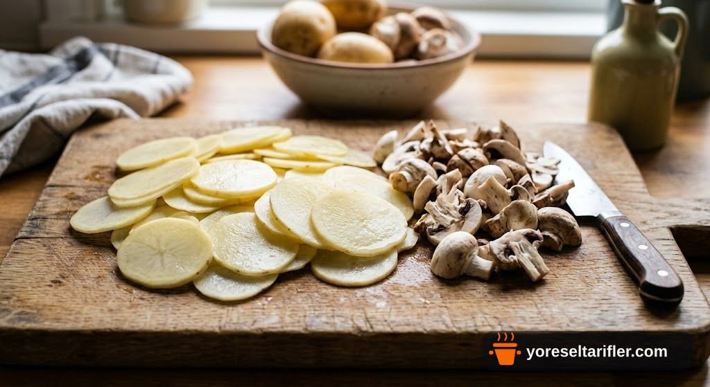 Patatesli Mantar Graten Tarifi — Adım 1
