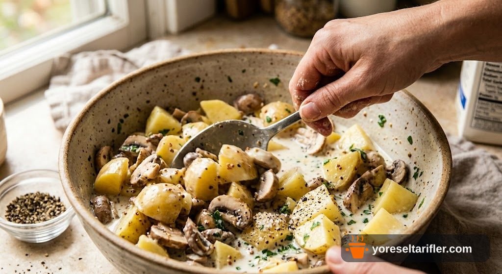 Patatesli Mantar Graten Tarifi — Adım 2
