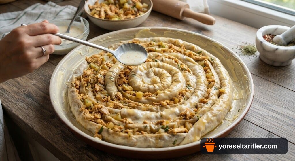 Patatesli Tavuklu Tepsi Böreği Tarifi — Adım 8