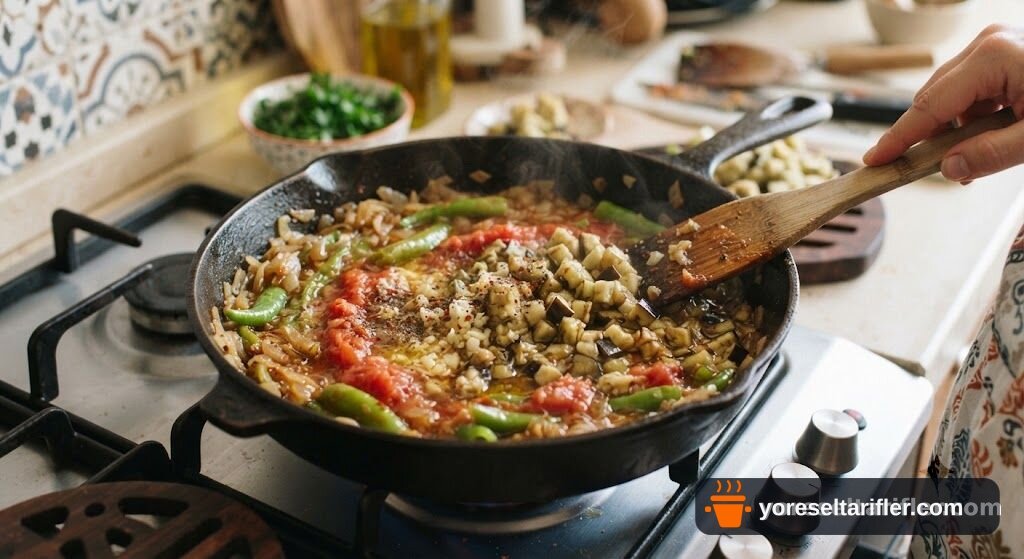 Patlıcanlı Basma Börek Tarifi — Adım 2