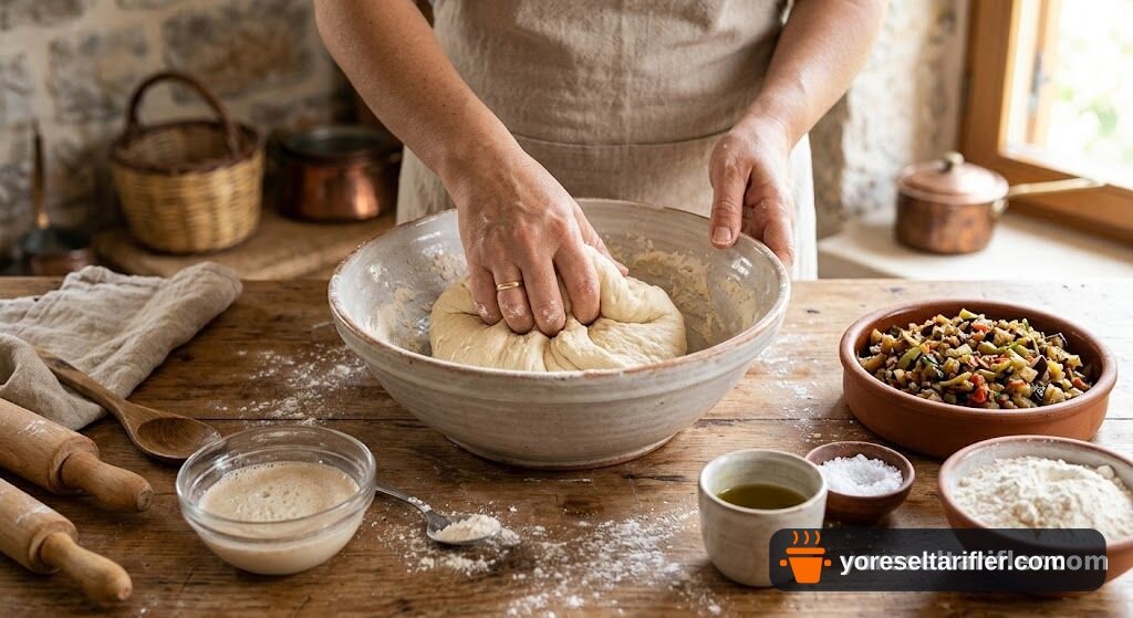 Patlıcanlı Basma Börek Tarifi — Adım 3
