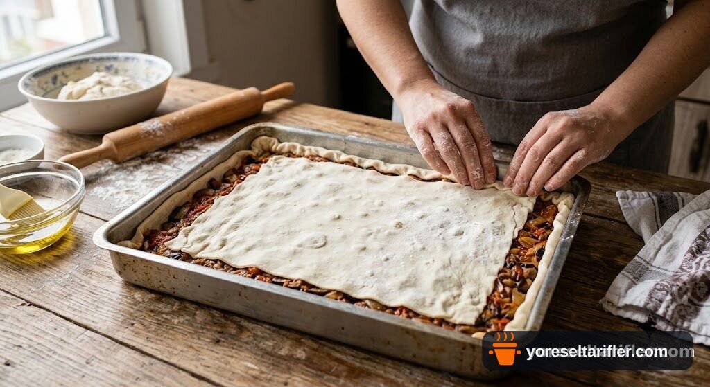 Patlıcanlı Basma Börek Tarifi — Adım 6