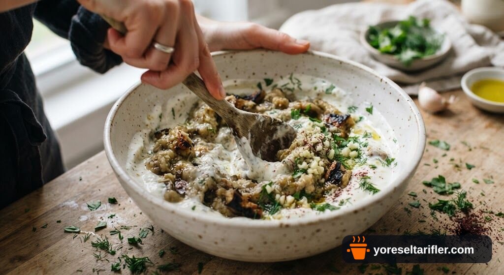 Patlıcanlı Haydari Tarifi — Adım 3