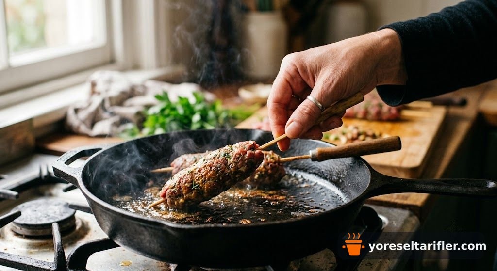 Patlıcanlı Şiş Köfte Soslu Tarifi — Adım 4