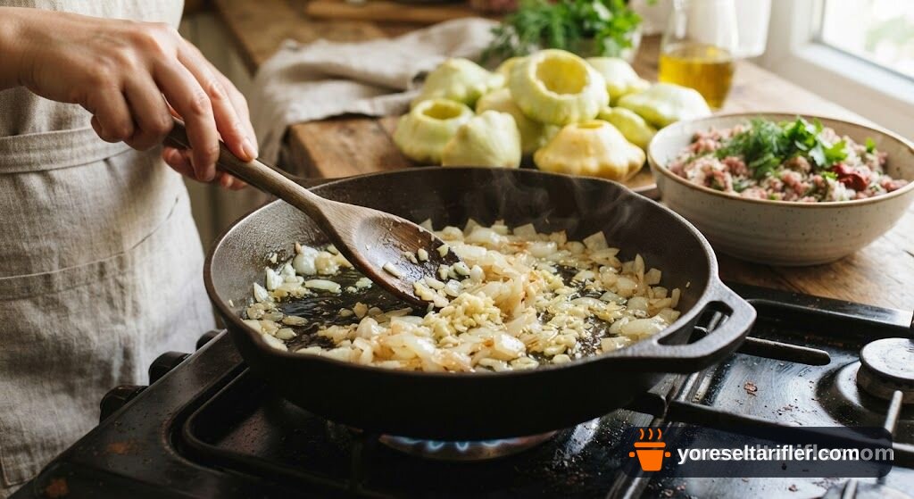 Pattison Kabağı ile Hafif Dolma Tarifi — Adım 5