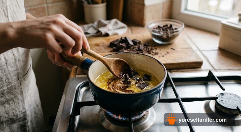 Pekmezli Tahinli Brownie Tarifi — Adım 1