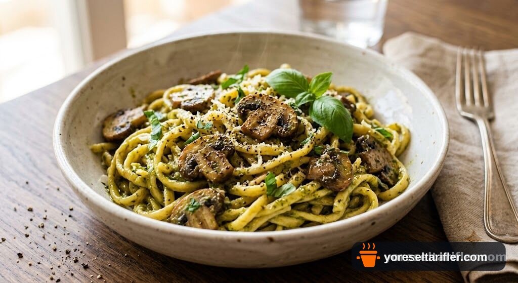 Pesto Soslu Mantarlı Erişte Tarifi — Adım 6