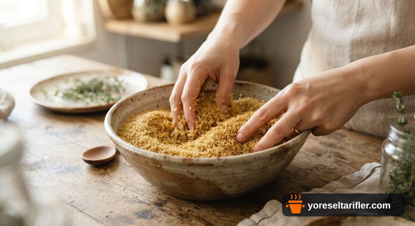 Peynirli Bulgur Köftesi Tarifi — Adım 1