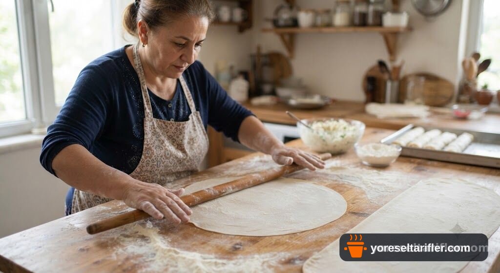 Peynirli Çıtır Börek Tarifi (Krem Macunlu Hamur) — Adım 6