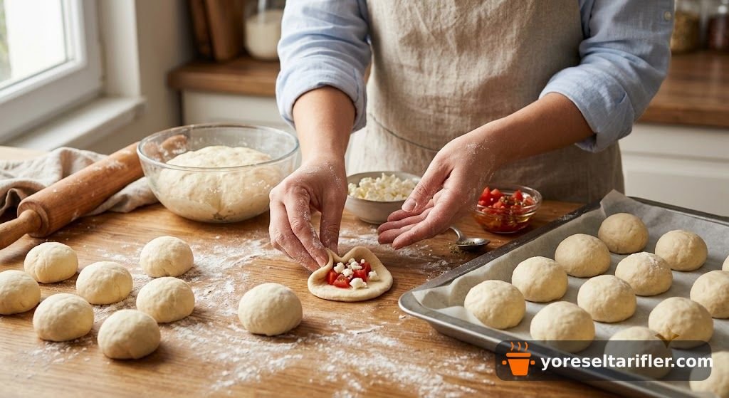 Peynirli Domatesli Toplar Tarifi — Adım 3