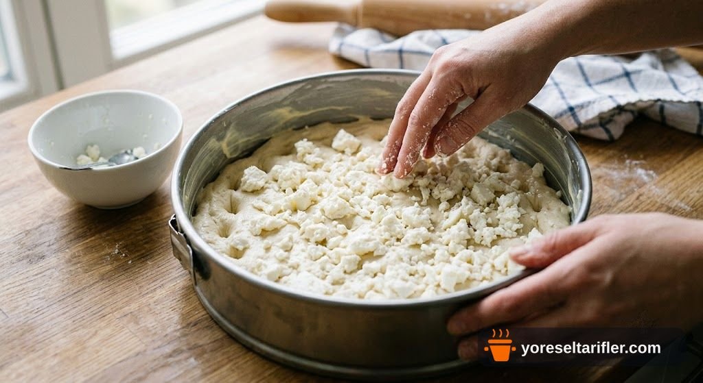 Peynirli Kelepçeli Tepsi Poğaçası Tarifi — Adım 2
