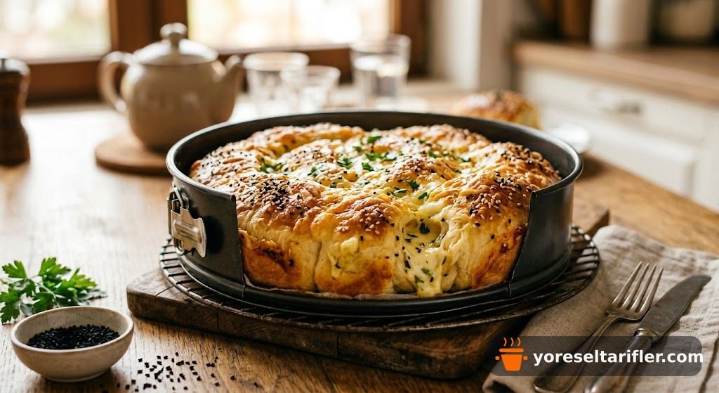 Peynirli Kelepçeli Tepsi Poğaçası Tarifi — Adım 4