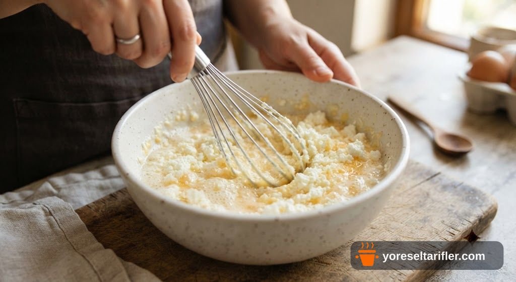 Peynirli Yulaflı Muffin Tarifi — Adım 1