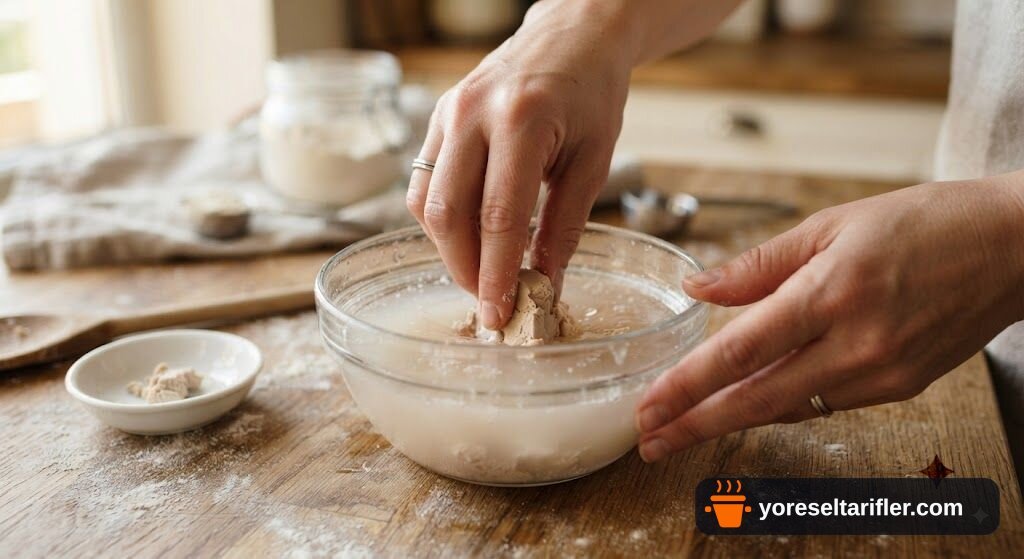 Peynirli Yumuşacık Puf Poğaça Tarifi — Adım 1
