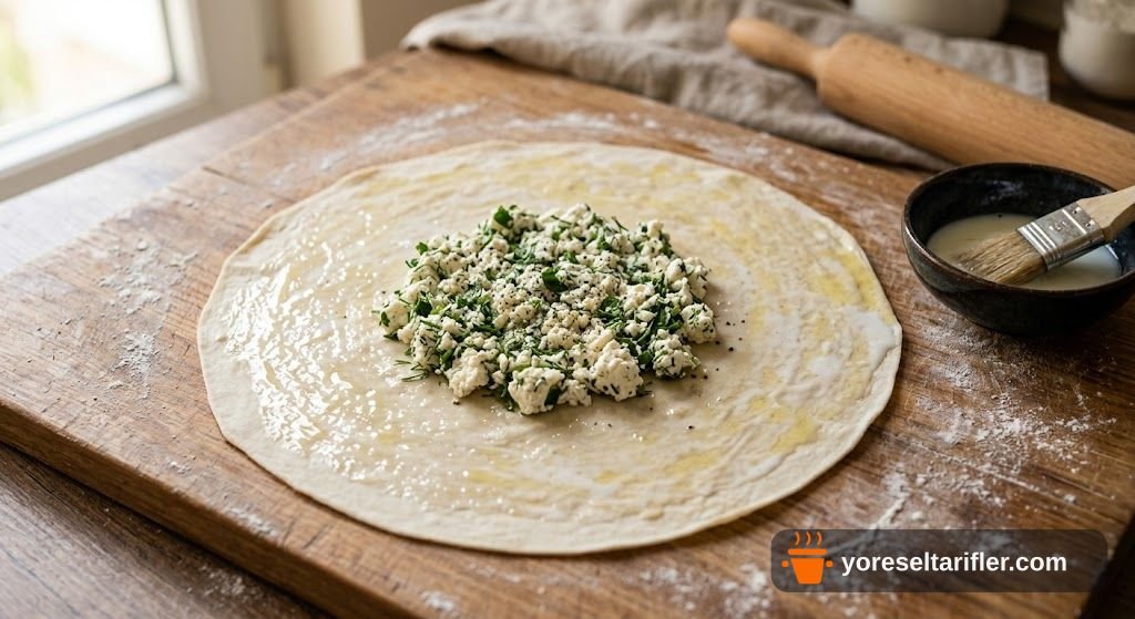 Peynirli Zarf Gözleme Tarifi — Adım 8