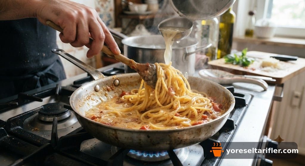 Pırasalı Fasulyeli Spaghetti Tarifi — Adım 6