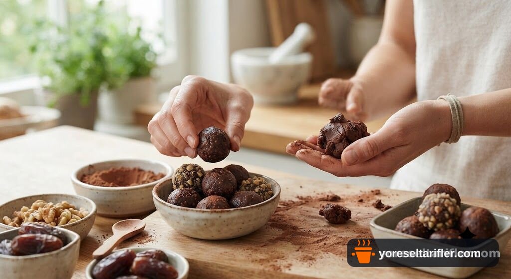 Pişmeyen Fit Brownie Topları Tarifi — Adım 2