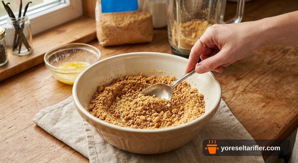 Pişmeyen Labneli Tatlı: Fırınsız Cheesecake — Adım 1