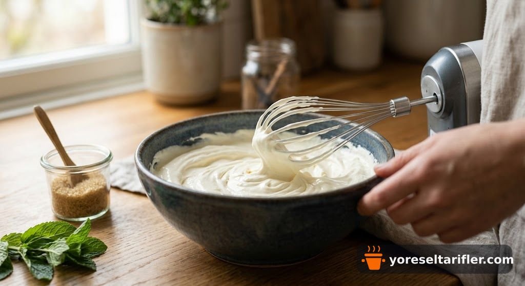 Pişmeyen Labneli Tatlı: Fırınsız Cheesecake — Adım 4