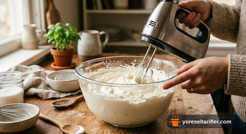 Pişmeyen Labneli Tatlı: Fırınsız Cheesecake — Adım 5