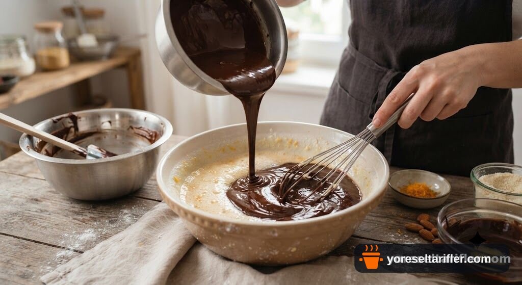 Portakallı Badem Unlu Brownie Tarifi — Adım 2