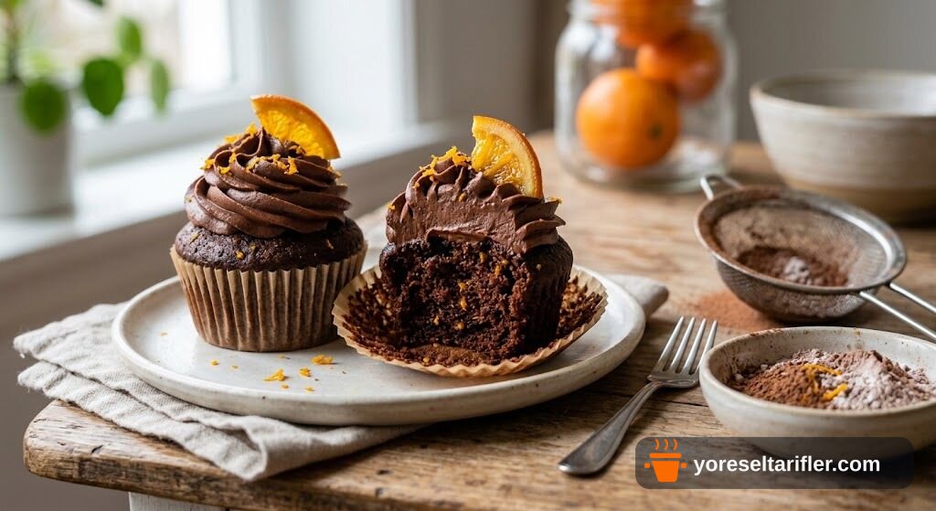 Portakallı Kakaolu Yumuşak Cupcake Tarifi — Adım 2