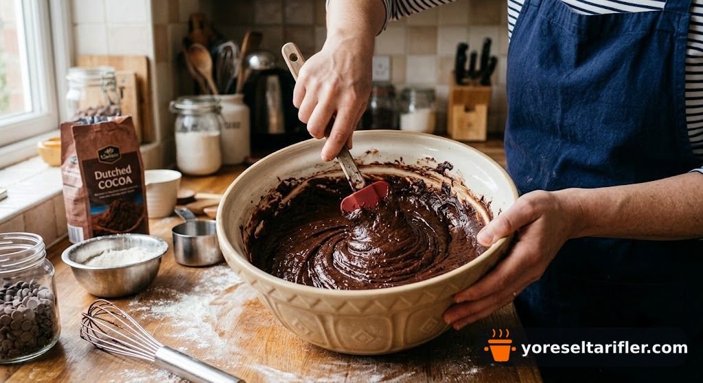 Portakallı Puding Dolgulu Brownie Tarifi — Adım 2
