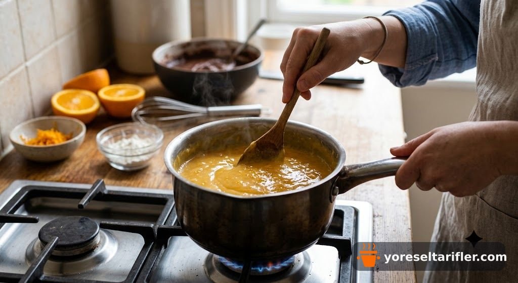 Portakallı Puding Dolgulu Brownie Tarifi — Adım 5