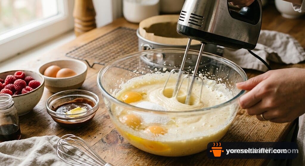 Pratik Frambuazlı Çikolatalı Yaş Pasta Tarifi — Adım 1